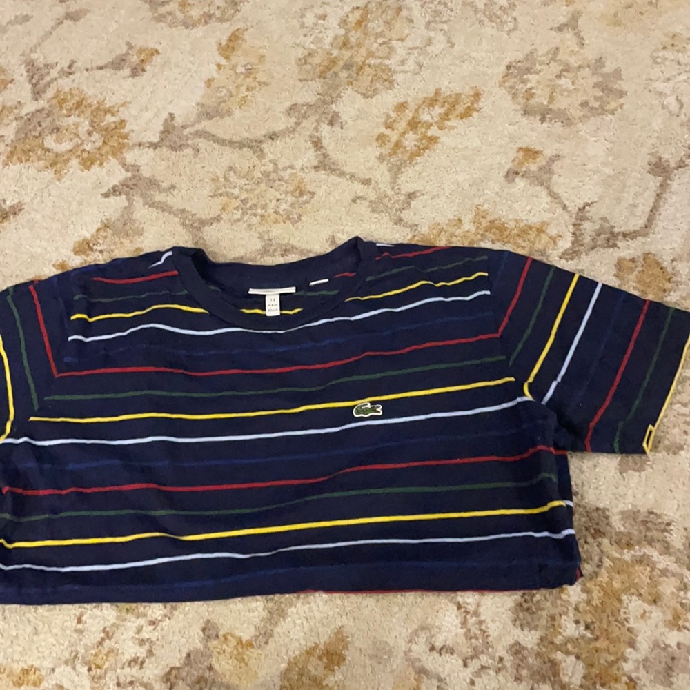 Boys lacoste striped shirt
